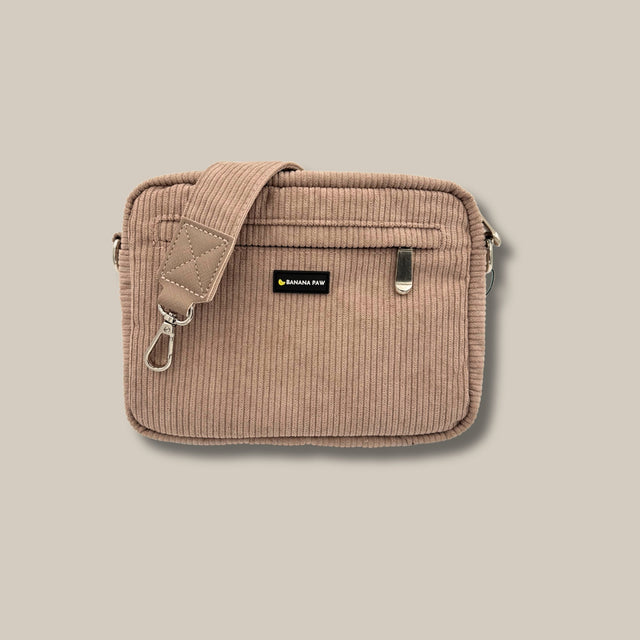 Gassitasche Cord + Leckerlitasche (Sandy Brown)