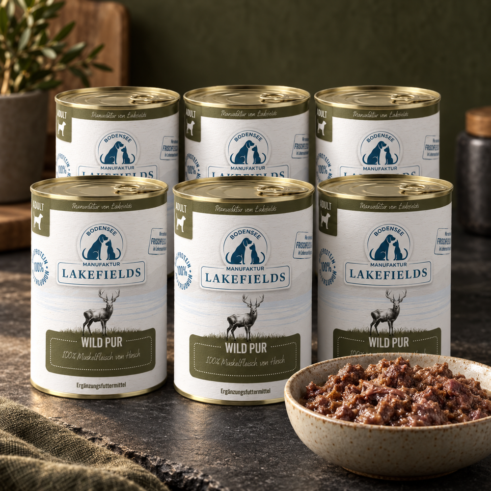 Nassfutter Wild PUR – 6 x 400 g – Fellino Produktmotiv 2026-10
