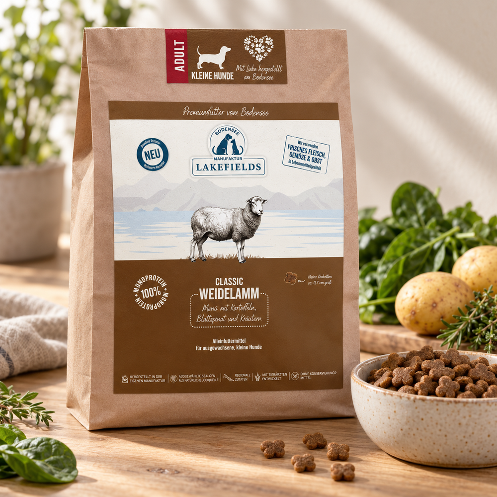 Trockenfutter-Menü Lamm (Adult Mini) – 1 kg – Fellino Produktmotiv 2026-10