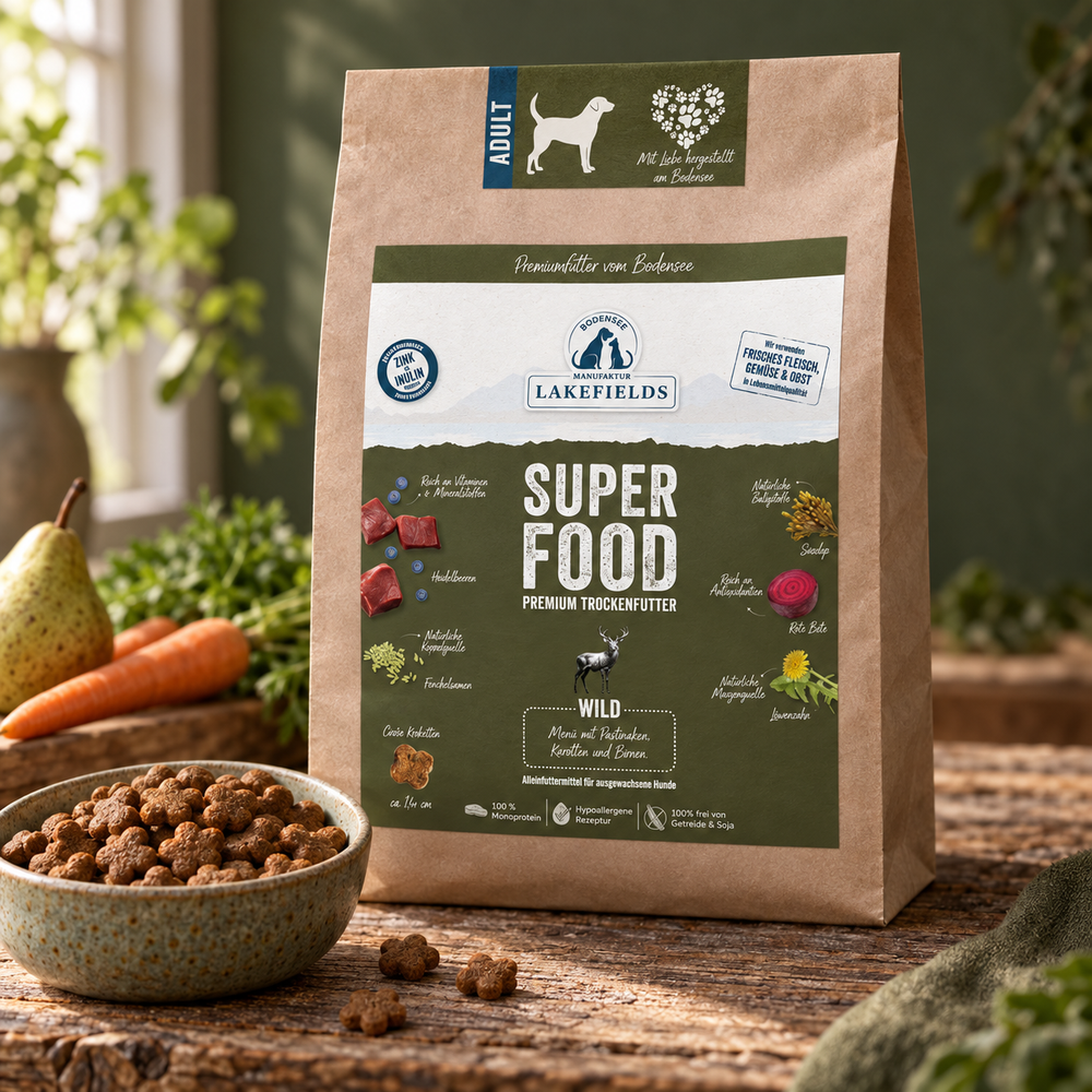 Trockenfutter SUPERFOOD Wild (Adult) – 1 kg – Fellino Produktmotiv 2026-10