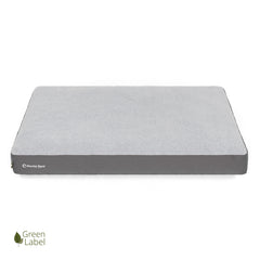 Graues Lounge-Kissen von Doctor Bark mit abnehmbarer Hülle auf weißem Hintergrund, modernes Design.