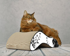 weiß, schwarze Blumen (000c) - Bild 1