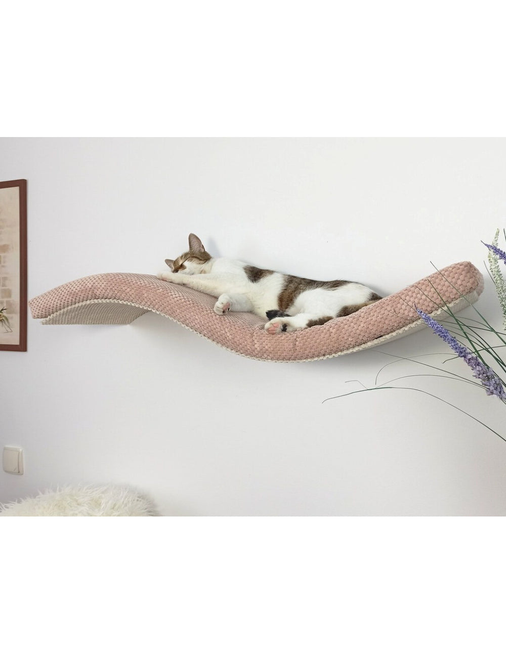 Metal Base Cat Wall Shelf WAVE | catsatelier-image-393