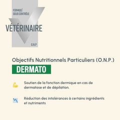 Verpackung von Protect Chien Dermato für spezielle Hauternährungsziele bei Hunden von Vétérinaire O.N.P.