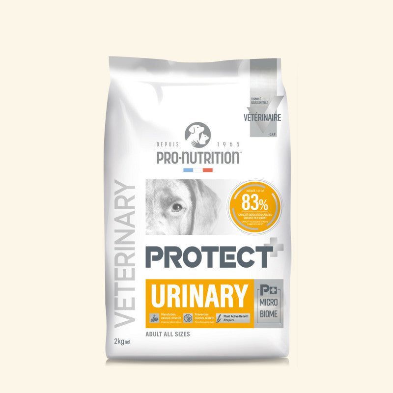 Verpackung von PRO-NUTRITION Hundefutter für die Unterstützung der Harnwege bei Hunden.
