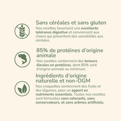 "Pure Life Adult Maxi Poissons: glutenfreies, hochverdauliches Futter mit 85% tierischem Protein für gesunde Hunde."