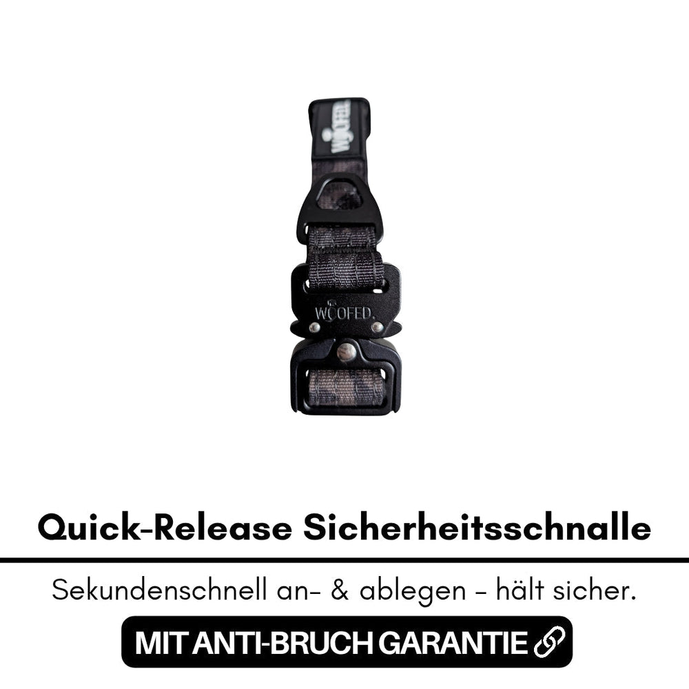 Schwarze Quick-Release Schnalle für Nylon-Halsband kleiner Hunde, sicher und leicht an- und abzulegen. Anti-Bruch Garantie.