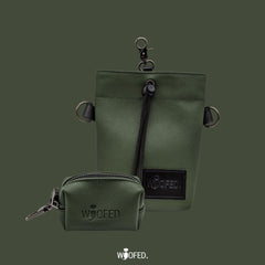 Leckerlibeutel von WOOFED in Army Green, stylisch und praktisch für Snacks und Leckerlis beim Gassigehen.