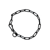 Robustes Woofchain Kettenhalsband aus Edelstahl mit ovalen Gliedern und sicherem Ringverschluss.