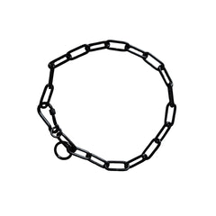 Robustes Woofchain Kettenhalsband aus Edelstahl mit ovalen Gliedern und sicherem Ringverschluss.