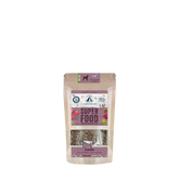 Packung mit Trockenfutter für Welpen von Lakefields, aus kraftpapier, mit "SUPER FOOD" Aufdruck und Illustrationen.