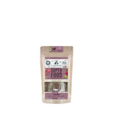 Packung mit Trockenfutter für Welpen von Lakefields, aus kraftpapier, mit "SUPER FOOD" Aufdruck und Illustrationen.
