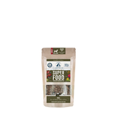 Verpackung von Lakefields Super Food Trockenfutter "Wild" mit Trockenfleisch und Trockenfrüchten in umweltfreundlicher Tüte.