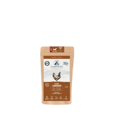 Verpackung von Lakefields Trockenfutter für kleine Hunde mit Huhn und natürlichen Inhaltsstoffen.