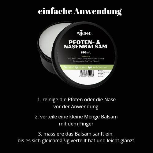 Pfoten- und Nasenbalsam 150ml für Hunde, sanfte Pflege für trockene Haut, schützt vor Witterung, fördert das Wohlbefinden.