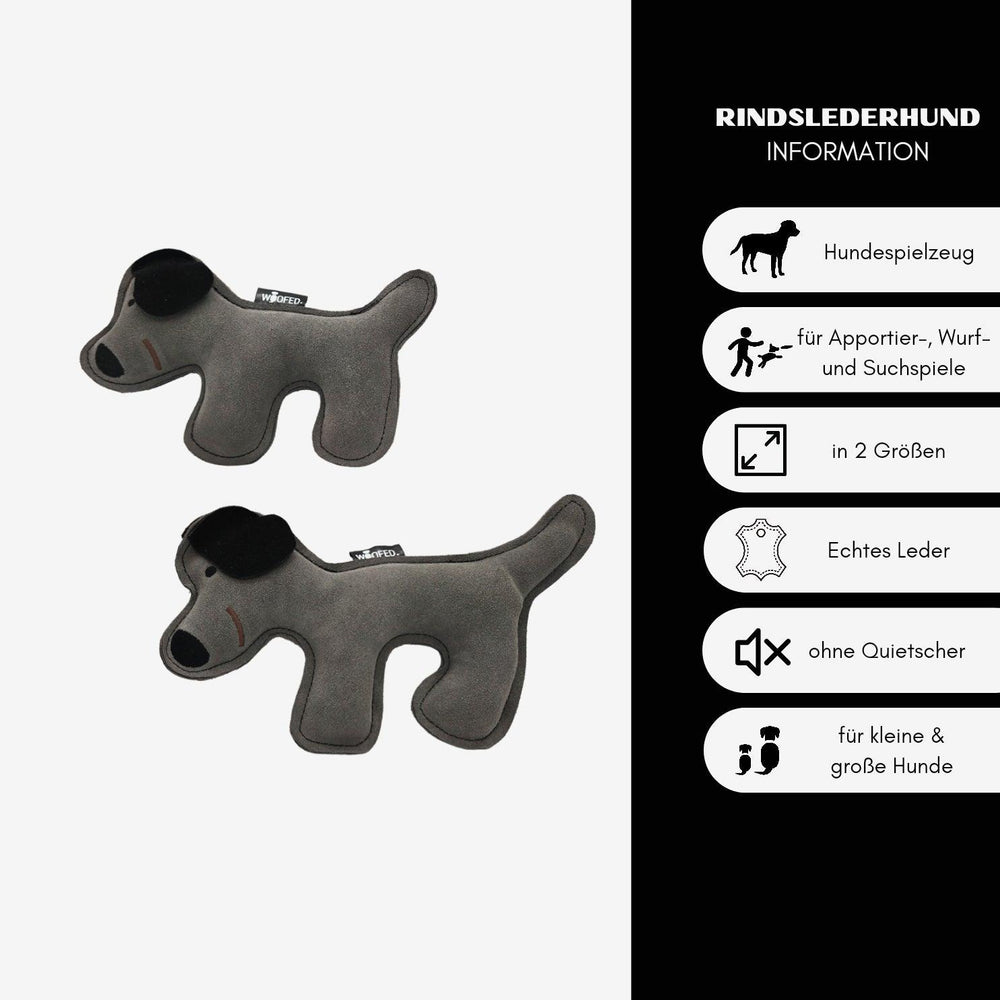 Rindsleder-Hund Spielzeug für kleine und große Hunde, handgefertigt, robust, ideal zum Kuscheln und Spielen.