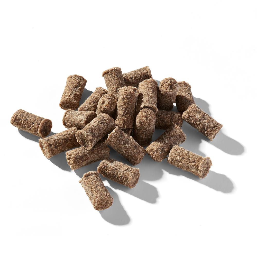 Funktionssnack Bauch-Wohl in bräunlichen Pellets zur Unterstützung bei Blähungen und Verdauungsbeschwerden, gesund für den Ba