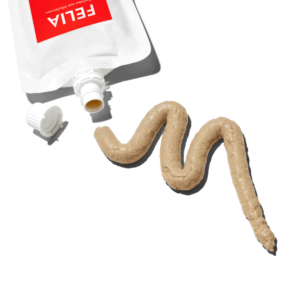 FELIA Lieblingscreme Rind 10er Set für Katzen, cremige Leckerei aus Tube, ideal als Snack oder Futtertopping.