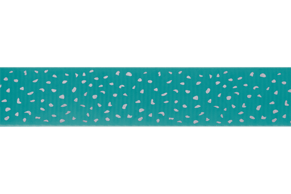 Turquoisefarbenes, wasserdichtes Hundehalsband mit unregelmäßigem Muster auf glattem Hintergrund.