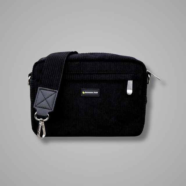 Gassitasche Cord + Leckerlitasche (Black Beauty)