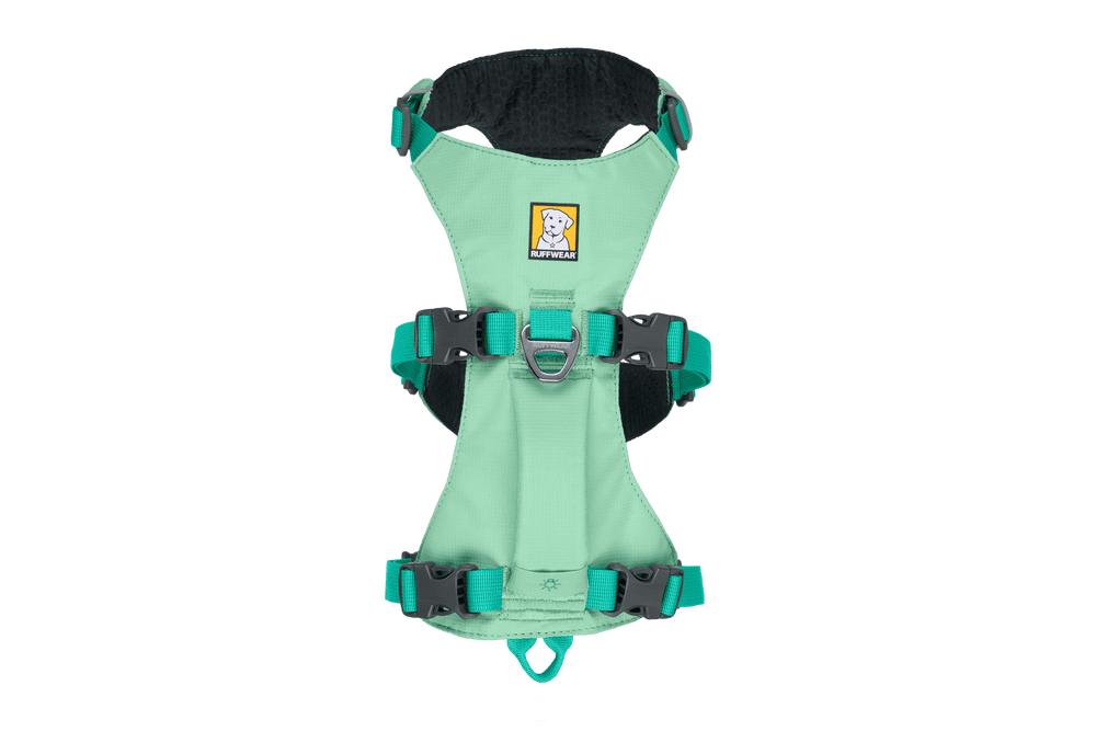 Mintgrünes Flagline™ Hundegeschirr mit Griff, verstellbaren Gurten und gepolstertem Rücken für optimalen Komfort.