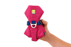 Rosa Ruffwear Flagline™ Hundegeschirr mit Griff und verstellbaren Riemen in Blau und Weiß für optimalen Komfort.