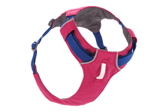 Pinkes Hi Light™ Hundegeschirr mit blauen Akzenten, gepolstert und ergonomisch, für optimalen Komfort und Anpassung.