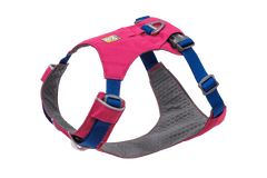 Pinkes Hi Light™ Hundegeschirr mit blauen Akzenten, gepolstert und verstellbar, ideal für komfortable Spaziergänge.