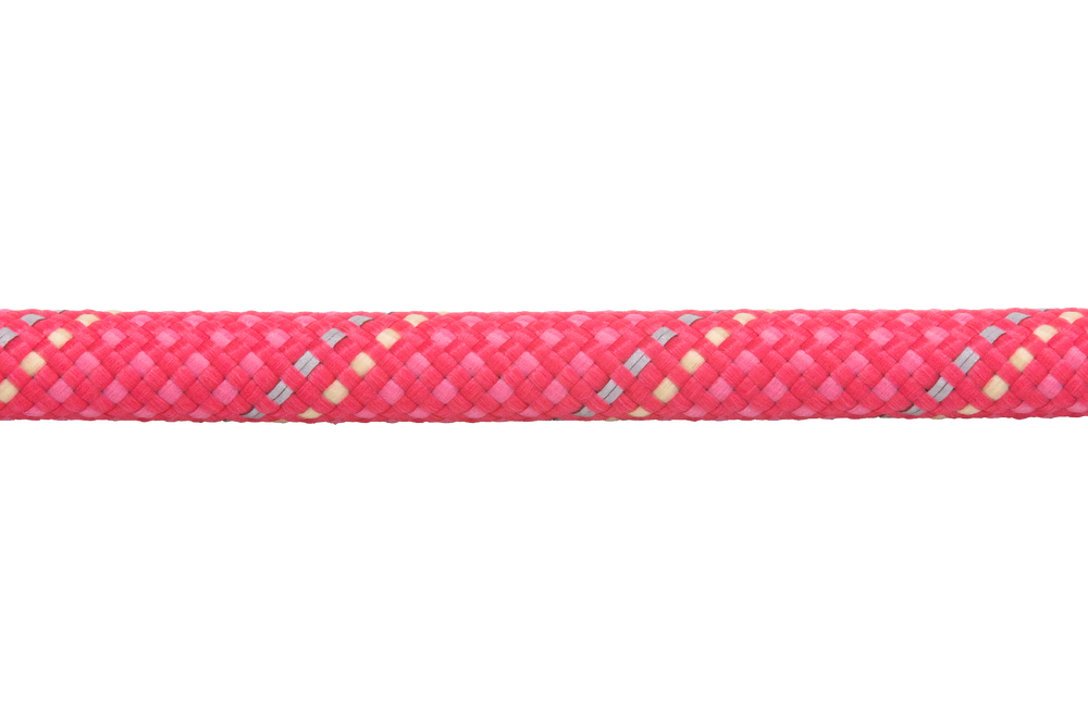 Pink geflochtene Hundeleine Just-a-Cinch™ mit strukturierter Oberfläche für Stil und Haltbarkeit.