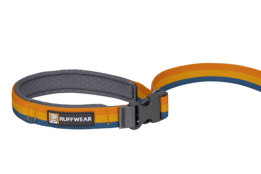 "Farbenfrohe RUFFWEAR Roamer™ Bungee-Hundeleine mit gepolsterter Innenseite für optimalen Komfort beim Spaziergang."