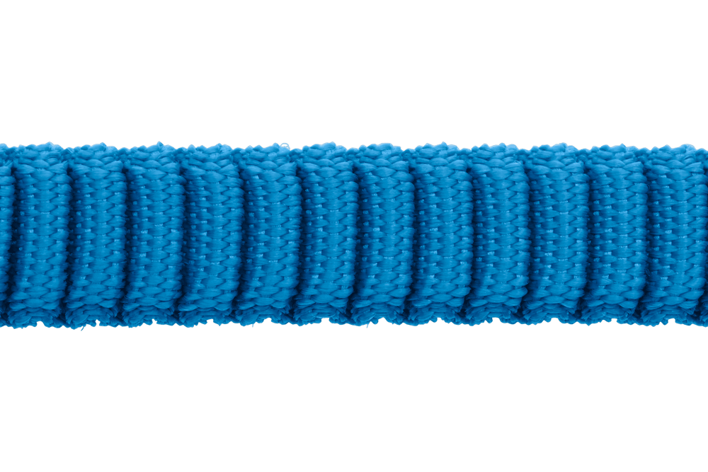 Blaue Trail Runner™ Leine aus geflochtenem Paracord mit robuster Struktur für aktive Outdoor-Abenteuer.