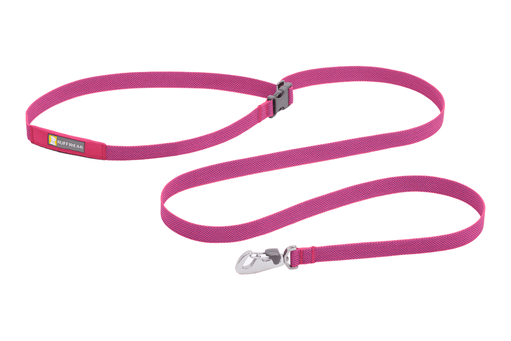 Robuste pinke Flagline™ Hundeleine mit verstellbarem Haltegriff und stabilem Karabinerhaken. Ideal für Aktivitäten mit dem Hund.