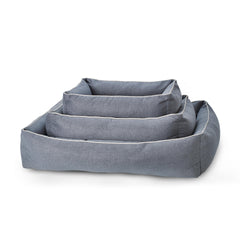 Grau-blaue CLASSIC Hundebetten mit gepolstertem Rand, stapelbar, in verschiedenen Größen - VITO Design.