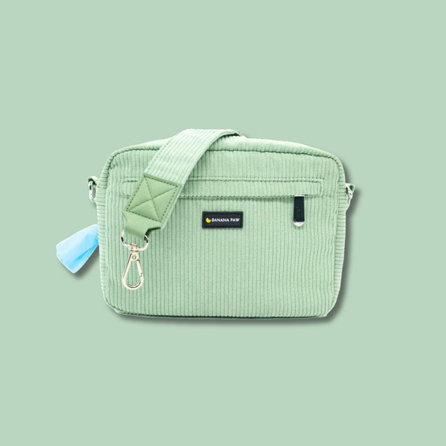 Gassitasche Cord + Leckerlitasche (Mint Bliss)