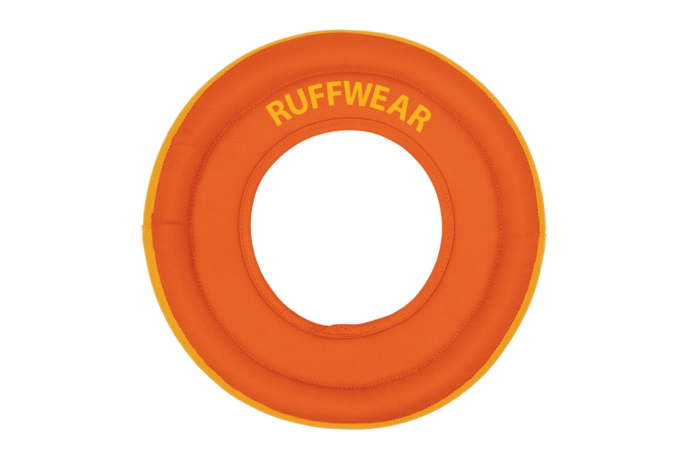 Oranger Hydro Plane™ Frisbee von RUFFWEAR, gepolstert und robust, ideal für Wasseraktivitäten mit Hund.