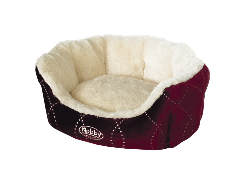 Komfort Bett CENO oval – wein rot