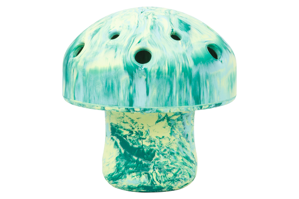 Stilisiertes Porcini™ Hundespielzeug in kräftigen Grüntönen, mit runder Kappe und stabilen Stiel für mehr Spielspaß.