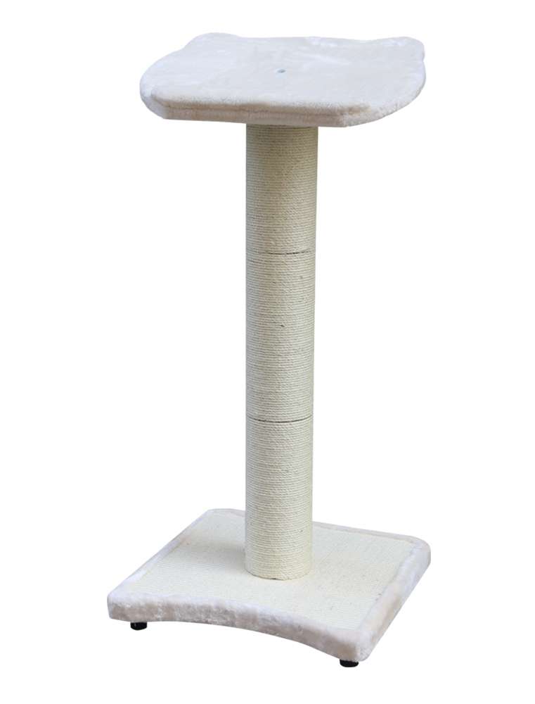 "Katzenkratzbaum mit stabilem Fuß, Sisalsäule und ovaler, weicher Liegefläche für entspanntes Kratzen und Spielen."