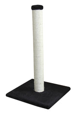 Kratzbaum Classic ANZIO mit schwarzem Sockel, hohem Sisal-Stamm und runder Plattform für Katzen.
