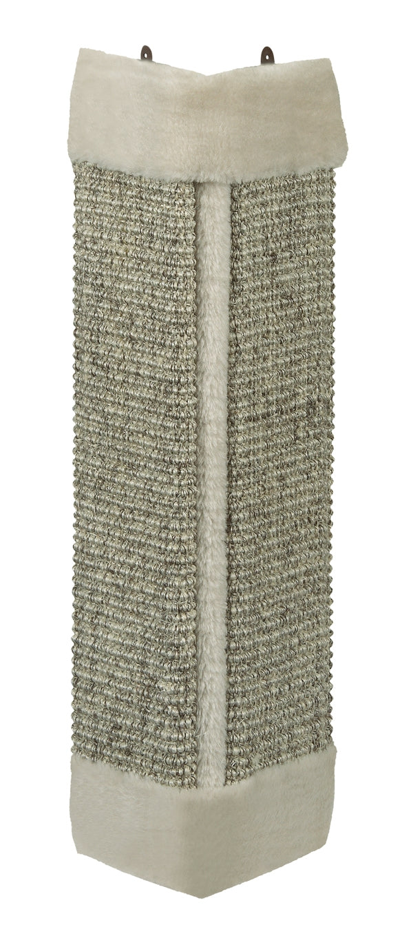 Kratzecke mit Plüsch – grau