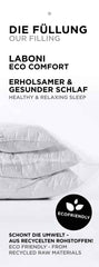 "Hundebett Inlett CLASSIC mit ECO-COMFORT Füllung aus recycelten Materialien für gesunden Schlaf."
