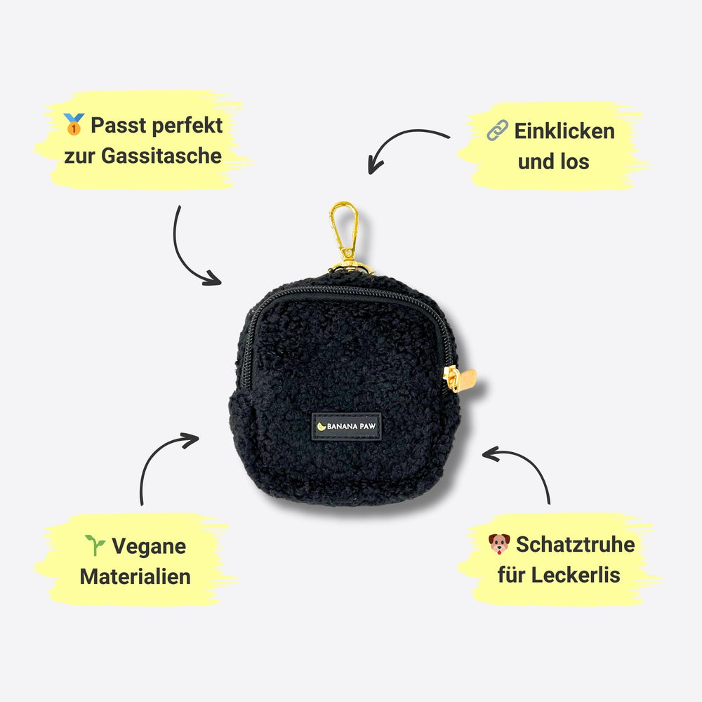 Gassitasche Teddy + Leckerlitasche (Obsidian Black)