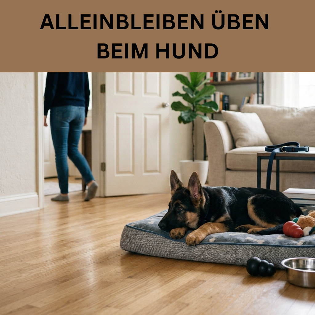 Alleinbleiben üben beim Hund