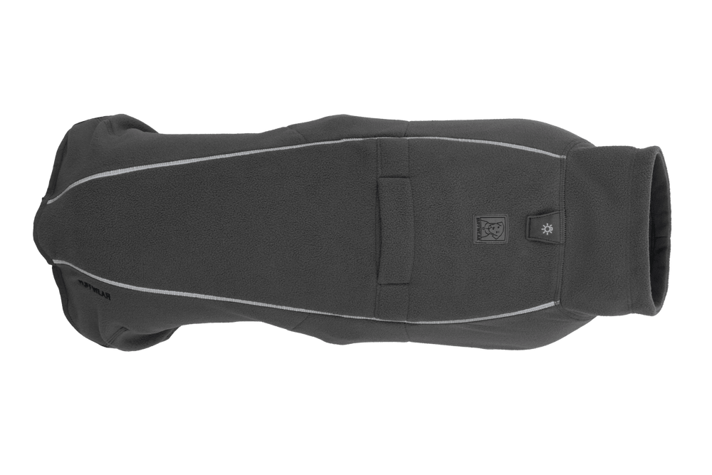 Graue Climate Changer™ Fleeceweste mit hohem Kragen, reflektierenden Streifen und praktischer Rückentasche für optimalen Komfort.