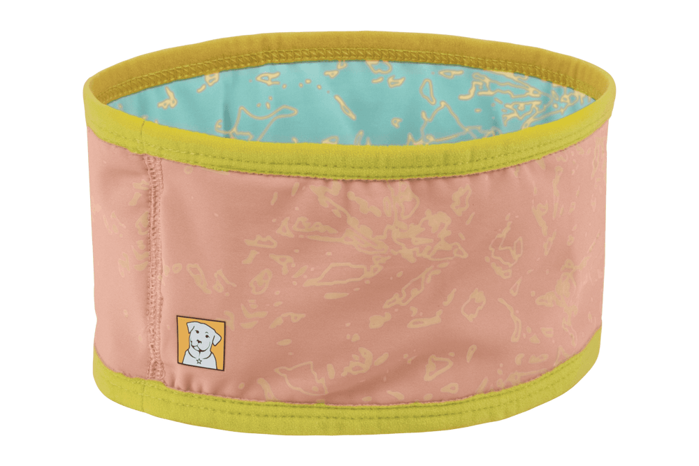 "Swamp Cooler™ Kühlendes Halstuch in rosa und türkis, ergonomisch gestaltet für erfrischenden Komfort an warmen Tagen."