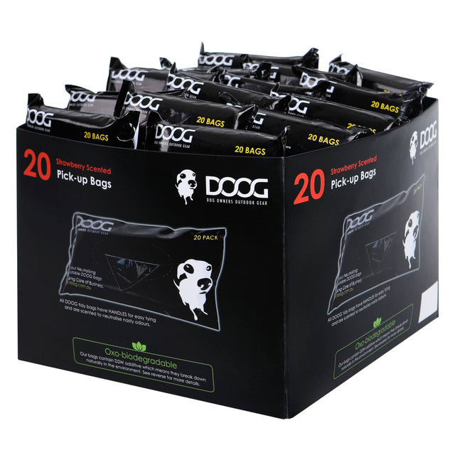 Kotbeutel Großpackung (30 x 20 St.), biologisch abbaubar, Aroma Erdbeere