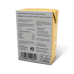 FELIA Smoothie Huhn 2er Set für Katzen, feuchter Snack mit Huhn, Karotte und Apfel, ideal als Topping oder Belohnung.