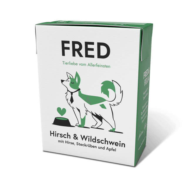 FRED Hirsch & Wildschwein mit Hirse, Karotten und Steckrüben (10 Pkg)