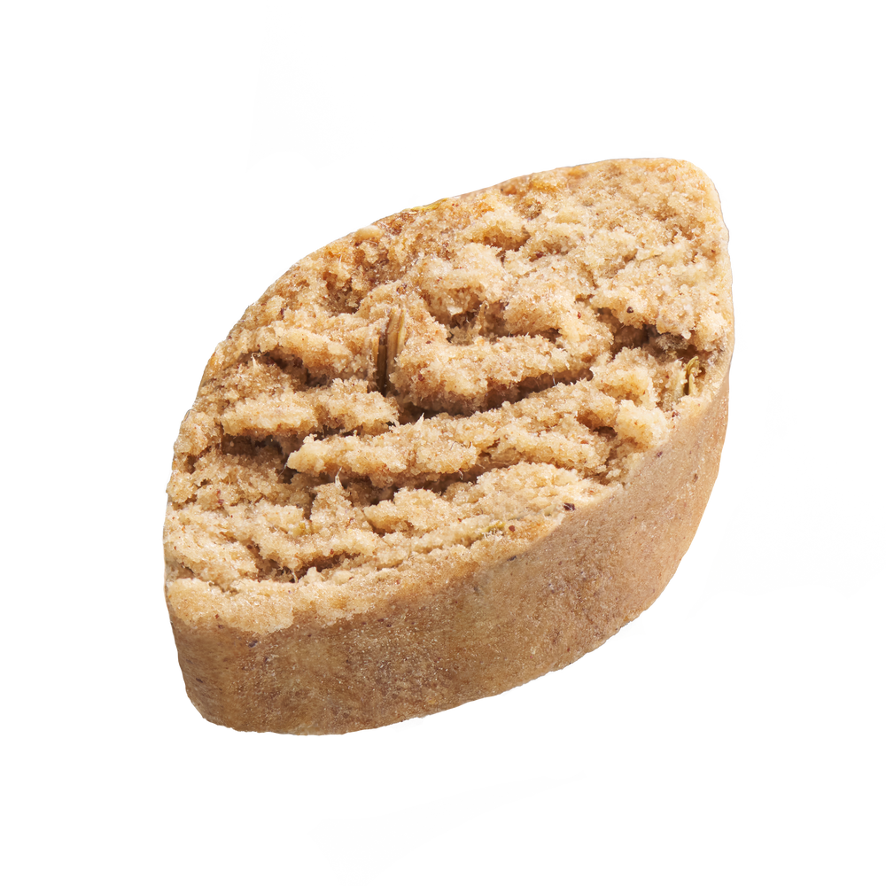 FRED Snacks Huhn & Magerquark 4er Set für Hunde, aromatischer Snack in Blattform mit goldbrauner Oberfläche.