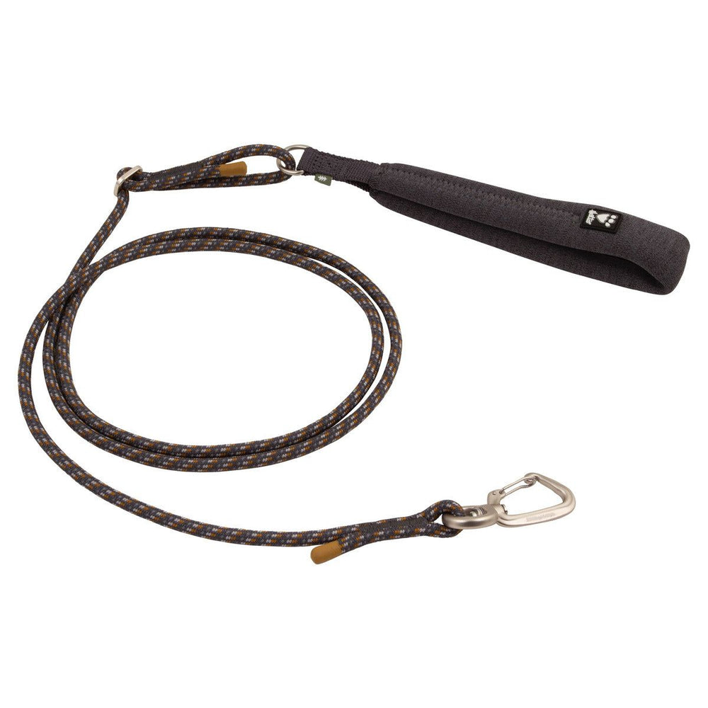 Gepolsterte Hundeleine mit gemustertem Seil und Metallkarabiner, verstellbar, umweltfreundlich, robustes Design für Hunde.